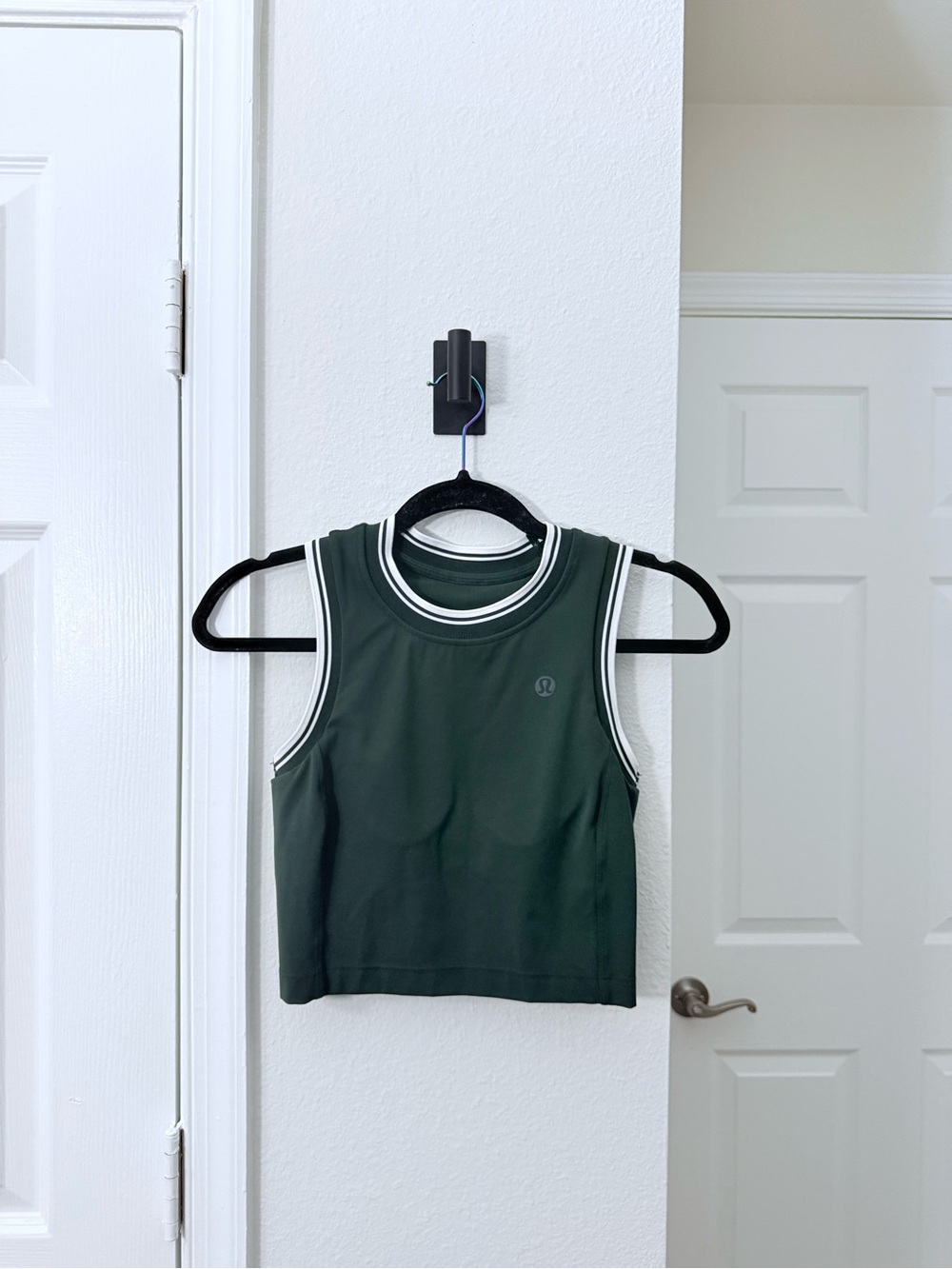 Lululemon Legacy Green Varsity Tennis Crop Tank Top Athletic Top